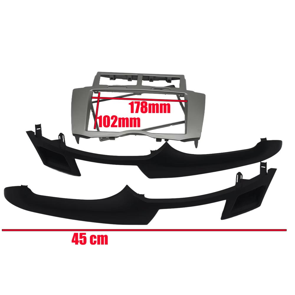 2 DIN autorádio s DVD CD přehrávačem Stereo Fascia Panel Frame Montážní sada pro Toyota Yaris Vitz Platz 2005 2006 2007 2008 2009-2011