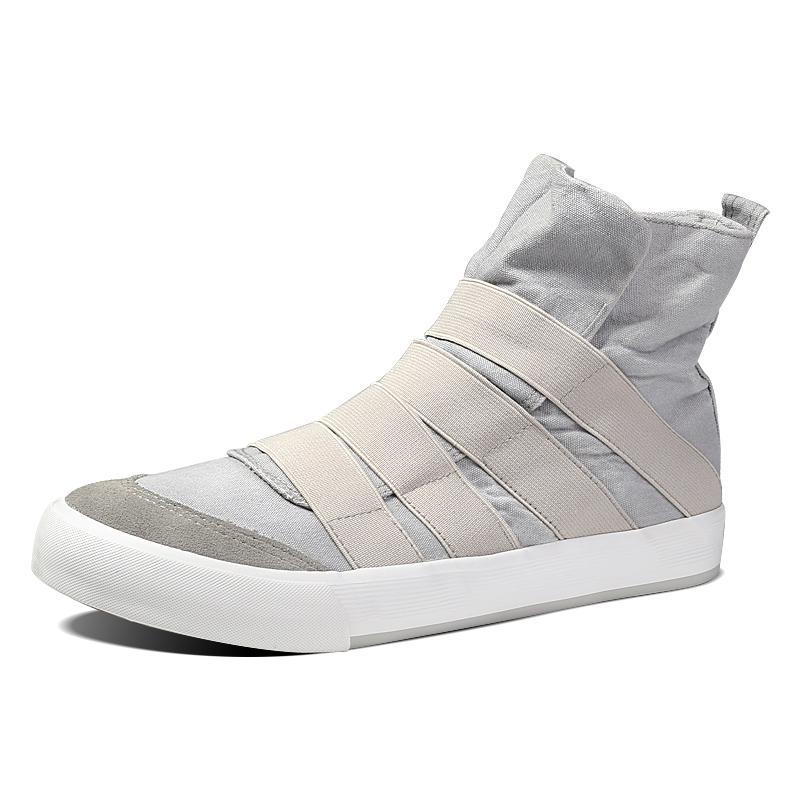 Youth Teenage Ankle Boots Canvas High Top Shoes Outdoor Casual Walking Shoes Street Style Male Short Basic New Trend Boots Botas 39 10455₽