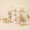 Feuchtigkeitsspendend & Antioxidativ! LAIKOU Reis 5-teiliges Hautpflege-Set (50g Reinigungsmittel+100ml Toner+17ml Serum+20g Augencreme+30g Creme)