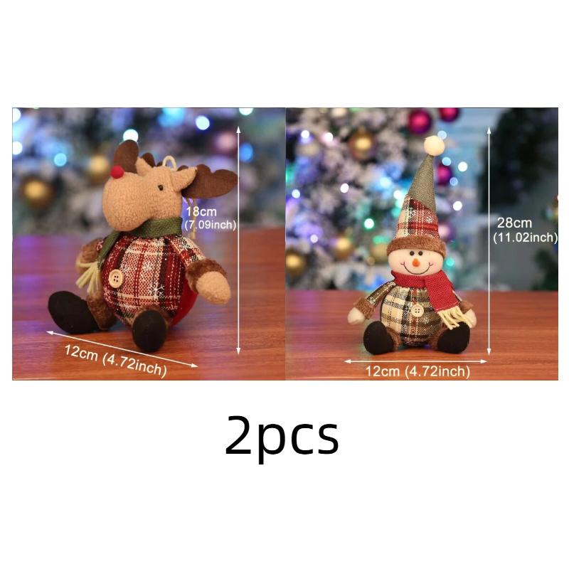 Christmas Santa Doll Decorations For Home 2026 Table Xmas Ornaments Snowman Santa Claus Elk Toys New Year Decor 2026 Noel Gifts