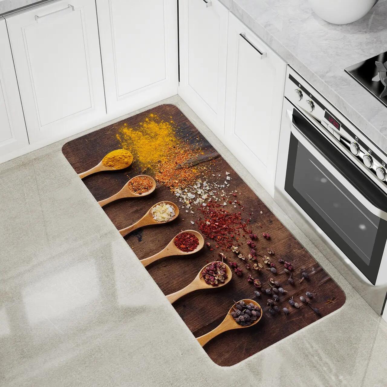 

Длинный кухонный ковер, коврик для входной двери дома, украшение для спальни, гостиной, прикроватный ковер, коридор, балкон, нескользящий коврик для ванной комнаты 40x120cm