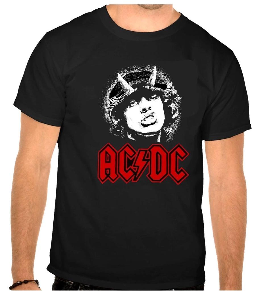 AC-DC AC DC Rock Music Logo Black T-Shirt -1253-