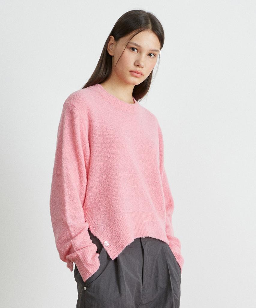 KIIMUIR (Women) Wool Button Point Knit_Pink