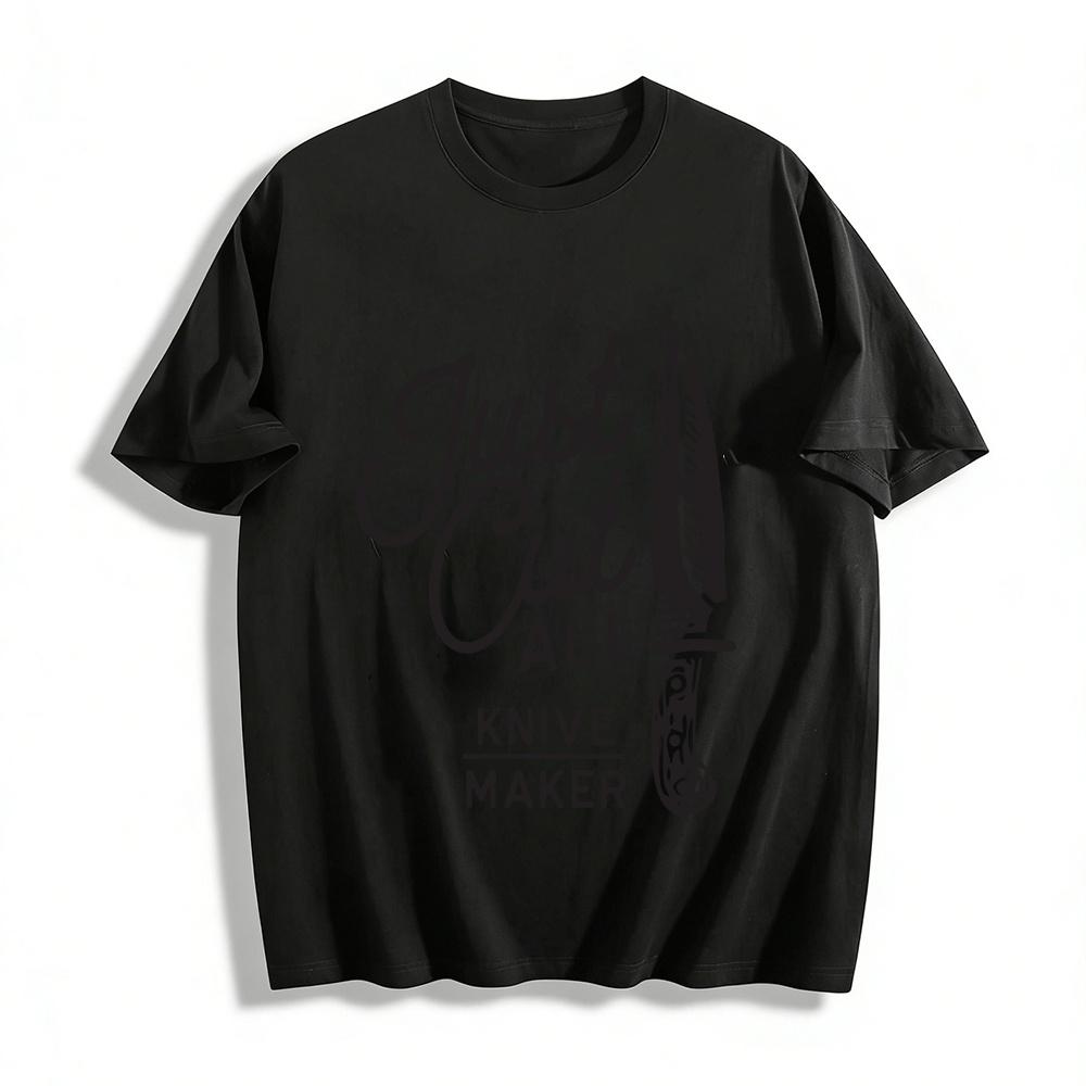 

Knife Maker Themed Just Cut All Graphic Casual Tee Pure cotton T-shirt XXS