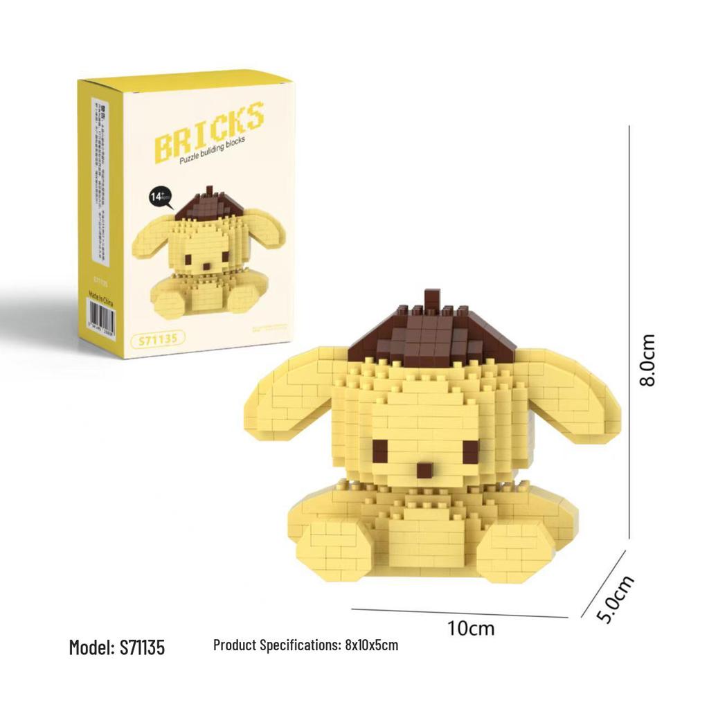 Kuromi and My Melody Compatible Building Blocks for Girls - Sanrio-Inspired Toys