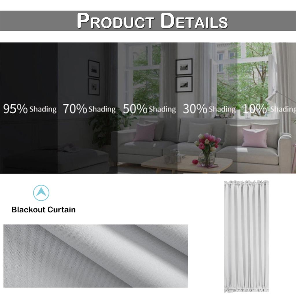 Blackout Door Curtains Privacy Thermal Insulated French Door Curtains Window Panels Kitchen Short Curtains Panels Rod Pocket