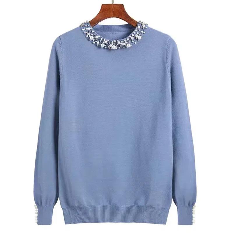 Sweater for Women Autumn Winter Thickened Pullover Warm Knitted Stretchy Long Sleeve Oversize Jumper Tops