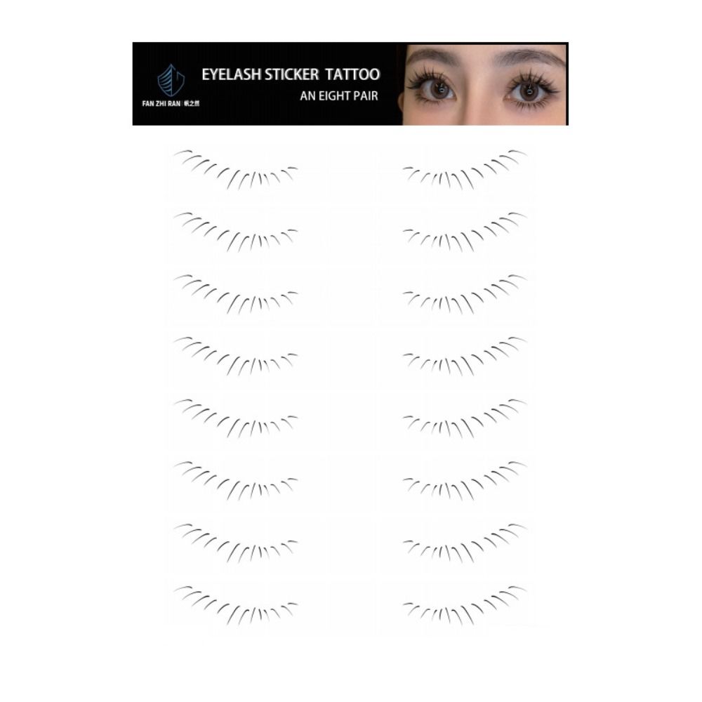 8/10Pairs Multi-Style Lower Eyelash Tattoo Stickers 3D Simulation False Eyelashes Stickers Quick Waterproof
