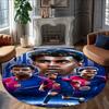 1pc Lamine Yamal  Carpet, Round Rug, Comfortable, Suitable for Entryways, Living Rooms, Office, And Bedrooms, Christmas Decoration