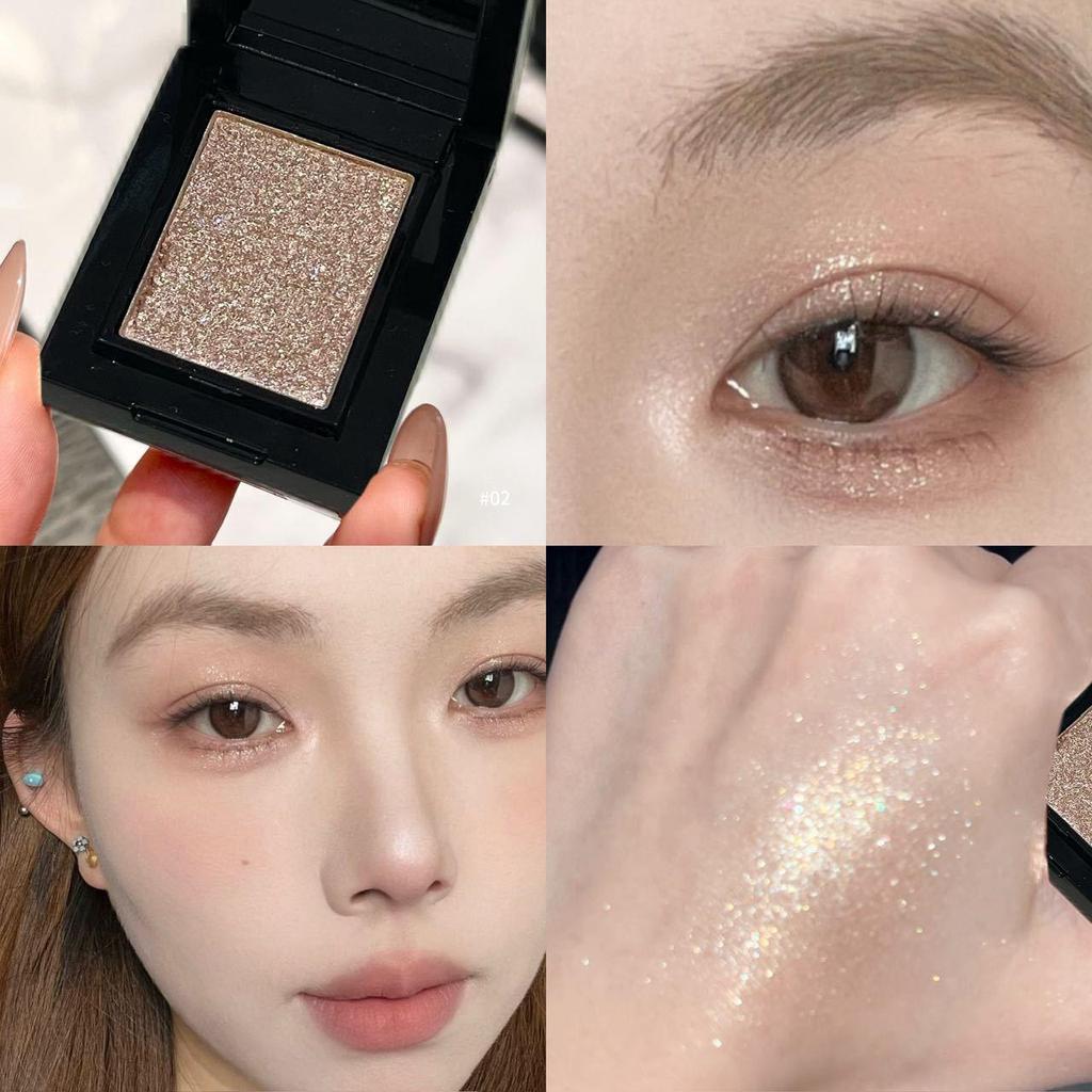 HERORANGE Diamond Shimmer Eyeshadow Palette: Long-lasting High Pigment, Pearlescent Glitter, and Highlighting Brightener.