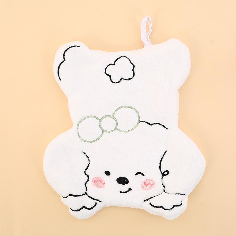 Cute Animal Hand Towel Soft Children Kids Bathing Towel Bathroom Kitchen Hanging Wipe Towel Thicken Absorbent Towels