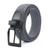 105cm Mens Belt, Elastic Belt for Men, Black Belt Buckle Stretch Woven Belt