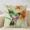 Watercolor Animal Bird Home Sofa Pillow Case Kingfisher Printed Decoration Throw Pillowcas 45x45cm Cushion Cover