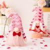 Charming Pink Valentines Day Couple Statues Delightful Heart Decorations For Lovers