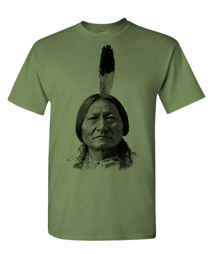 SITTING BULL - Unisex Cotton T-Shirt Tee Shirt S