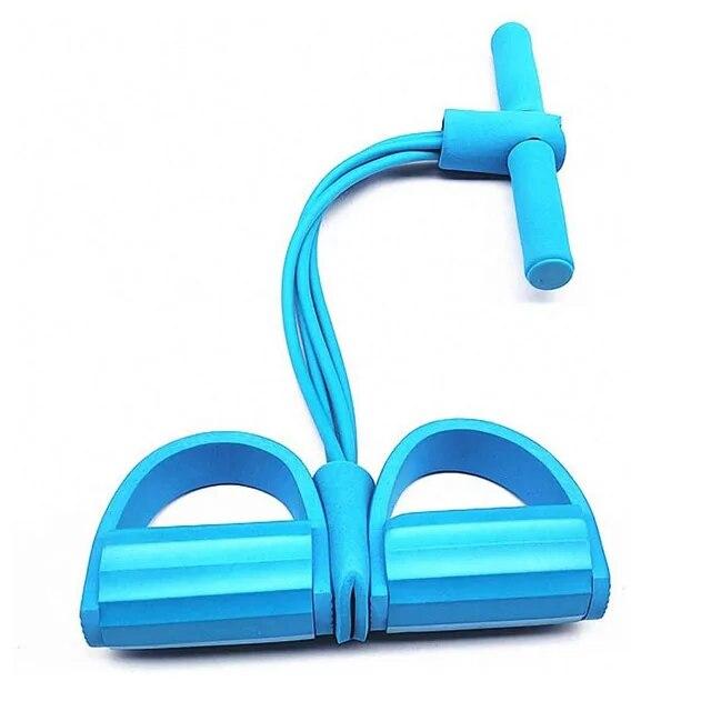 

Фитнес-зал, 4 трубки, эспандер, латексный педальный тренажер, веревка для сидения, эспандер, эластичное оборудование для йоги, пилатес, домашние тренировки синий