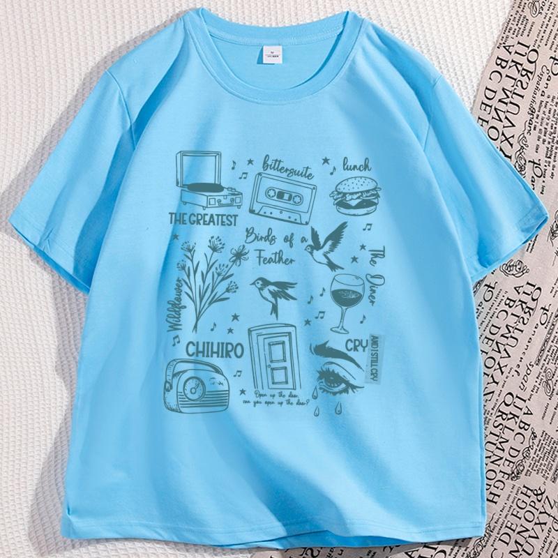 

Concert Babytee Printed T Shirt Trendy Short Sleeve Round Neck Tshirt Pop Music TShirt Y2K Short Sleeve Mens Designer Clothes 4XL