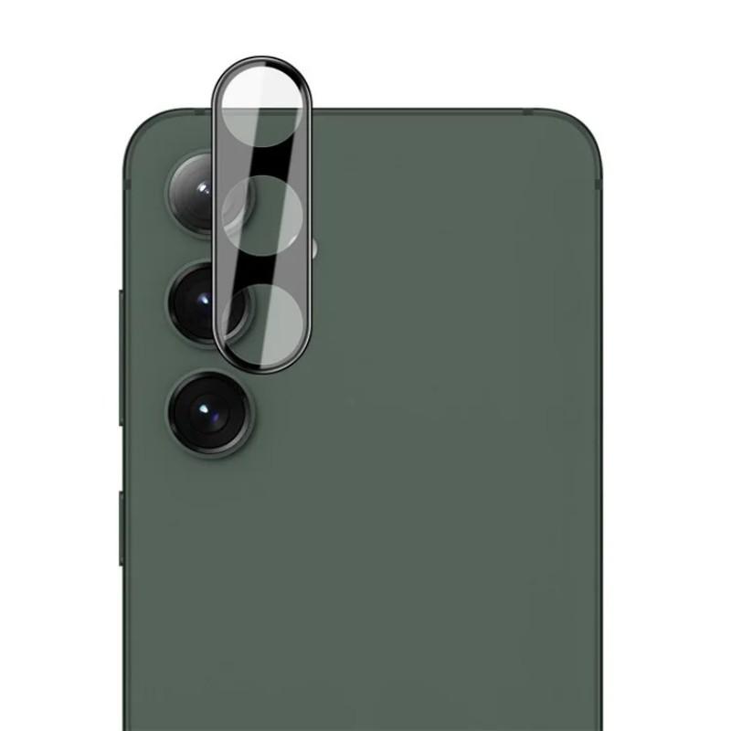 For Samsung Galaxy S24+ Camera Lens Protector WANLONFENG HD Full Black Silk Printed Lens Film