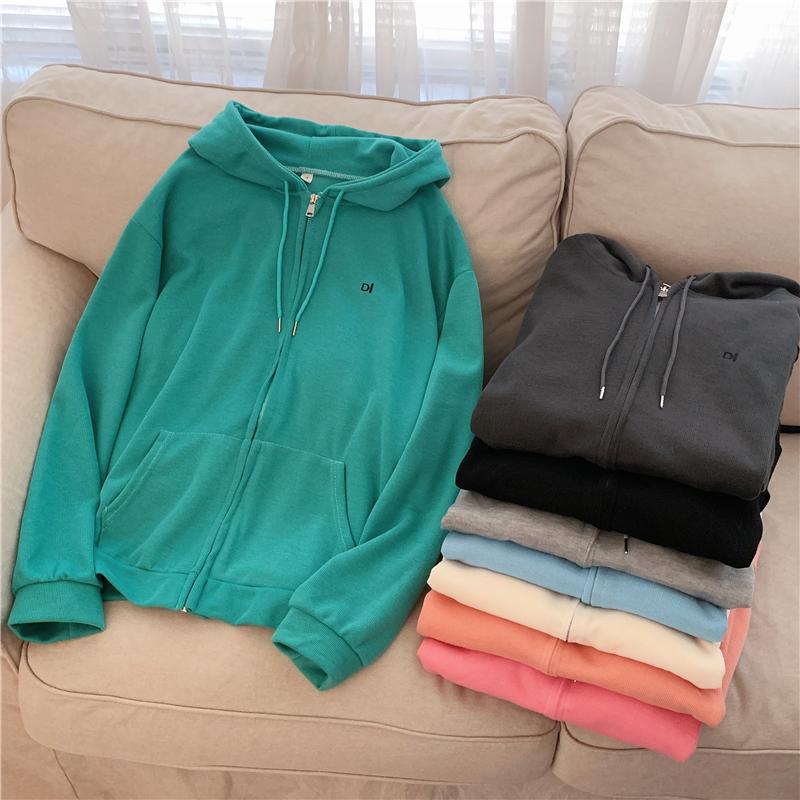 Autumn Winter New Casual Oversized Women's Cardigan Hooded Sweatshirt Zipper Y2k Hoodie Harajuku Solid Youth Women Hoodies Coats