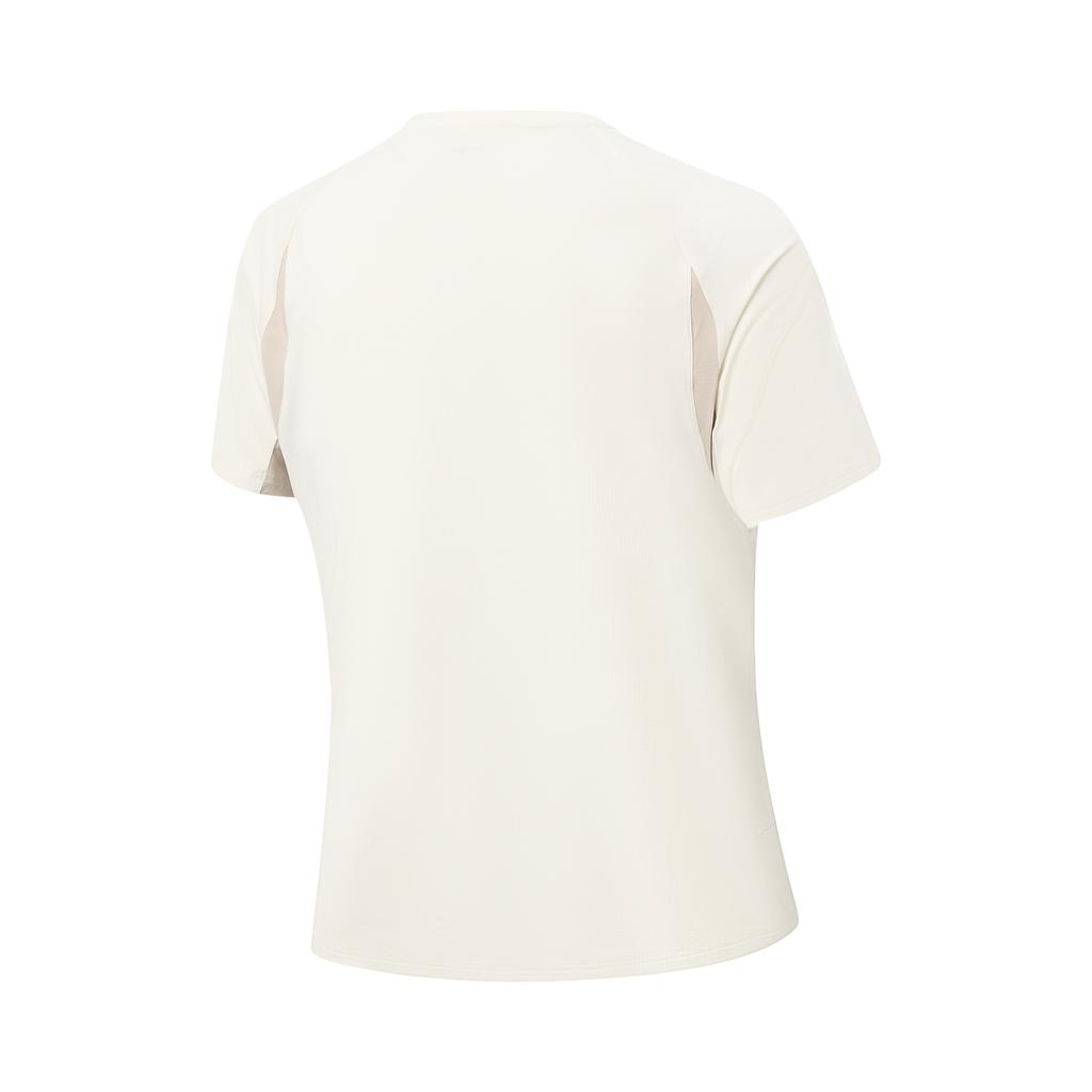 Li-Ning Fitness Series Color Block Round Neck Versatile Casual Short Sleeve T-Shirt Women tops ATSW184-1