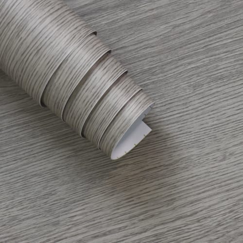 Boobest Ash Brown Oak Wood Wallpaper Sticker, 40cm Wide X 3m Long, Thick, Waterproof, Stain-Resistant, Oil-Resistant, Heat-Resistant, Self-Adhesive, P
