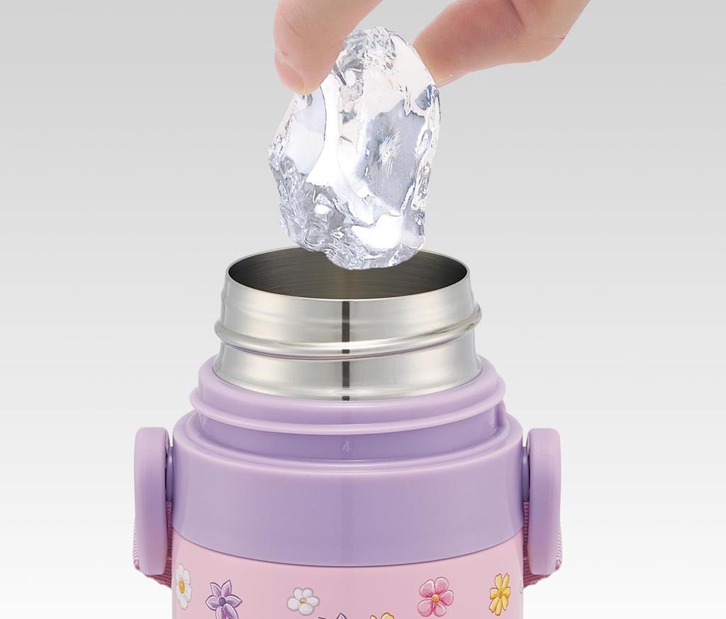 Skater Water Direct Drink Cup Drink Disney Stainless Sports Water Kids' Bottle, 2-Way Design, (470ml) / (430ml), Tangled, 25cm, Steel, Insulated,