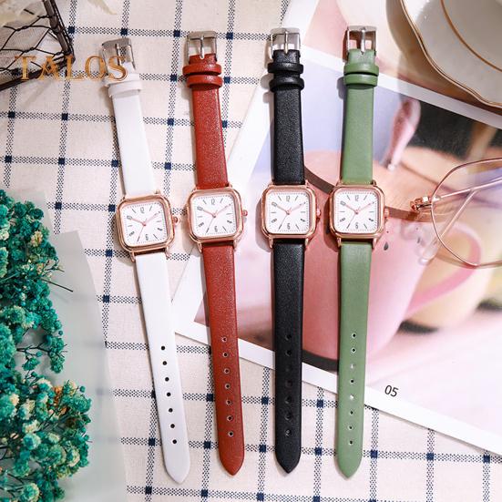 Damski zegarek kwarcowy z kwadratową tarczą, pasek ze sztucznej skóry, damski, casualowy, biznesowy, formalny, zegarek na rękę, modna biżuteria, dodatek, prezent urodzinowy