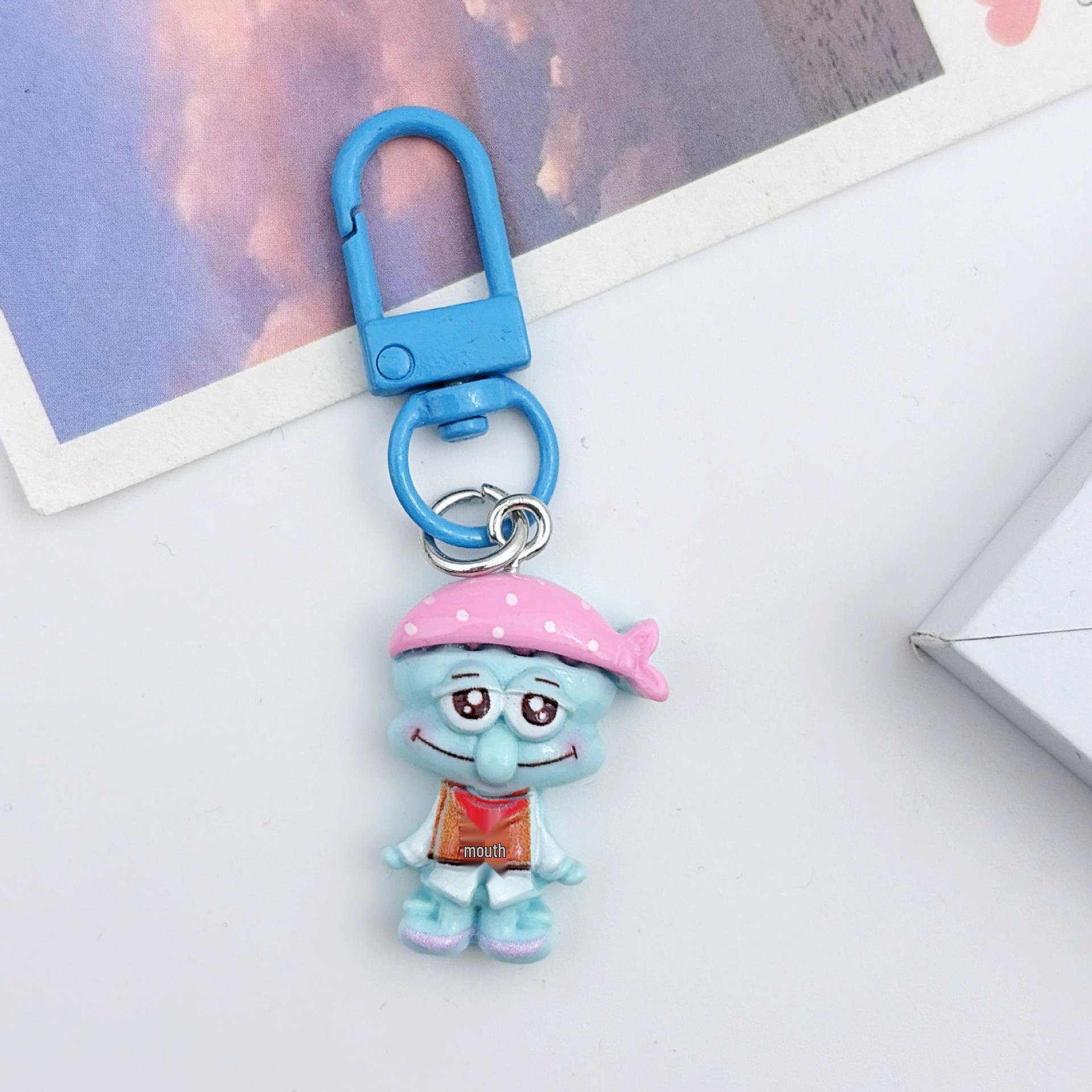Cartoon SpongeBob & Patrick Star Pirate Keychain Pendant – Heart Bag Accessory Gift