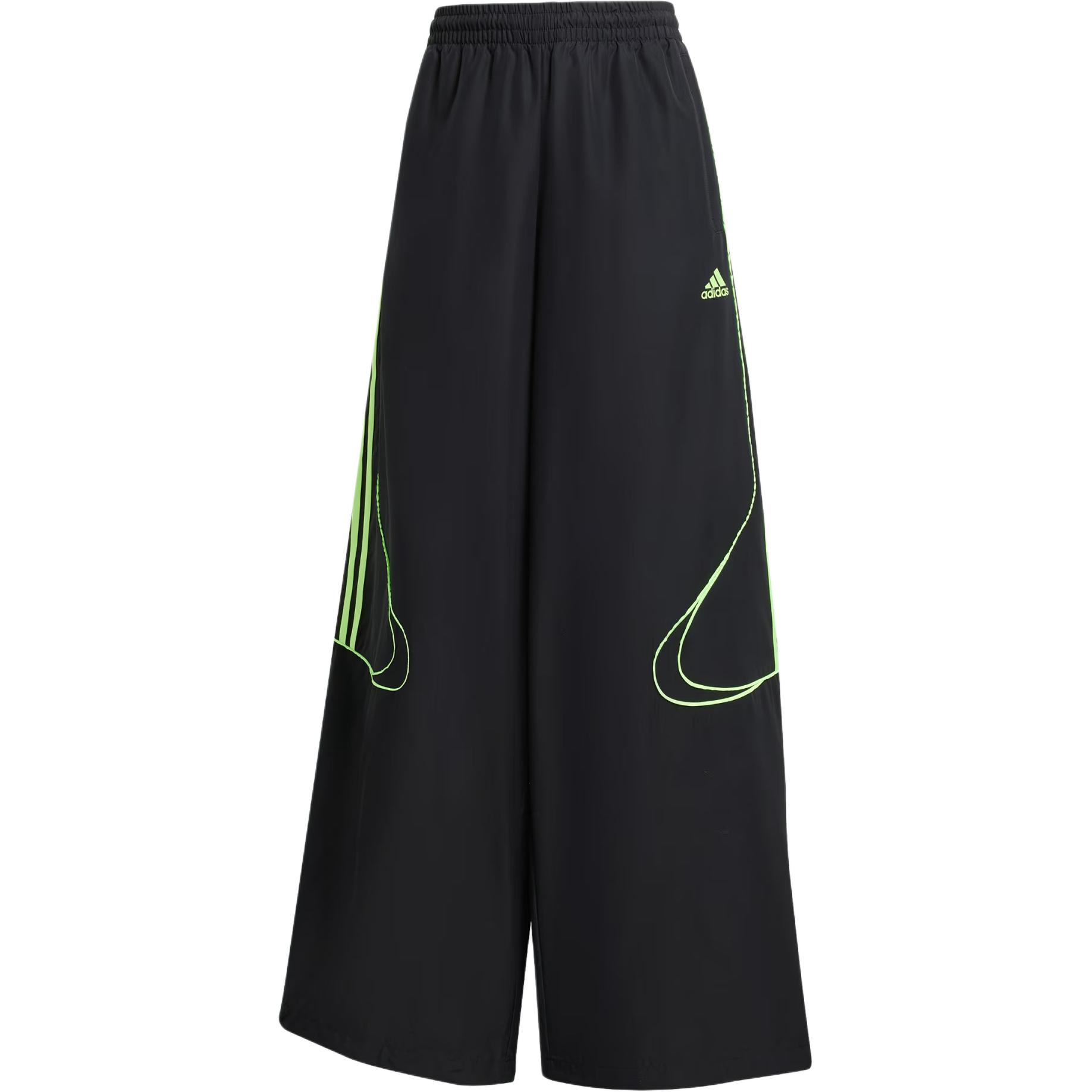 

Adidas Логотип Низкая посадка Кулиска Свободные спортивные штаны Женские штаны Черный Зеленый JV7478 XL