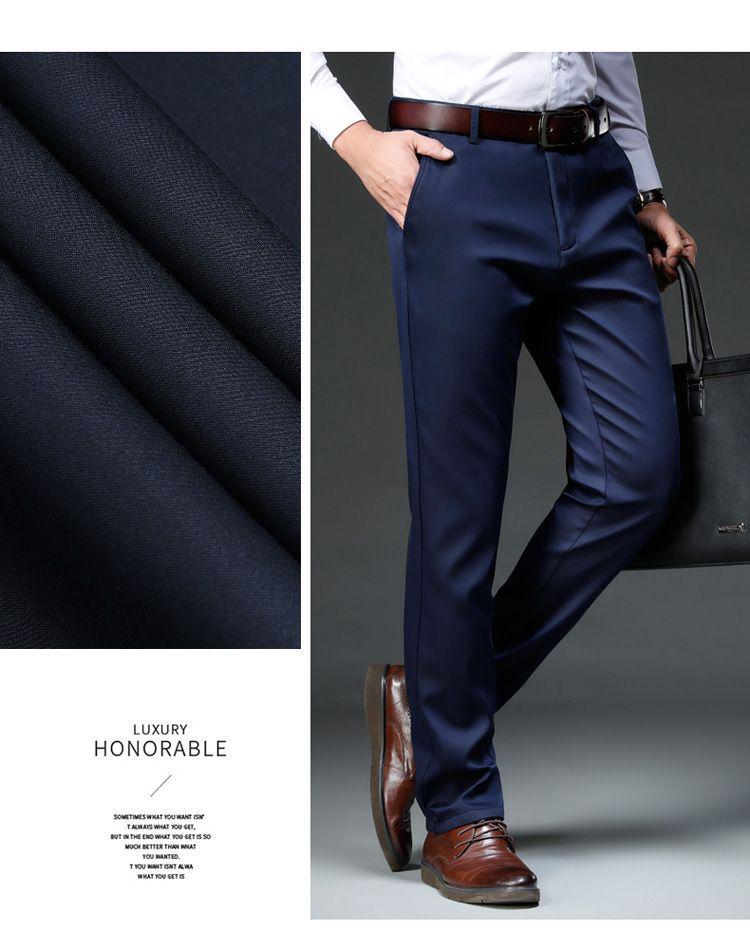 Men's Lyocell Plus Velvet Straight-Leg Dress Pants: 2025 Autumn/Winter Collection