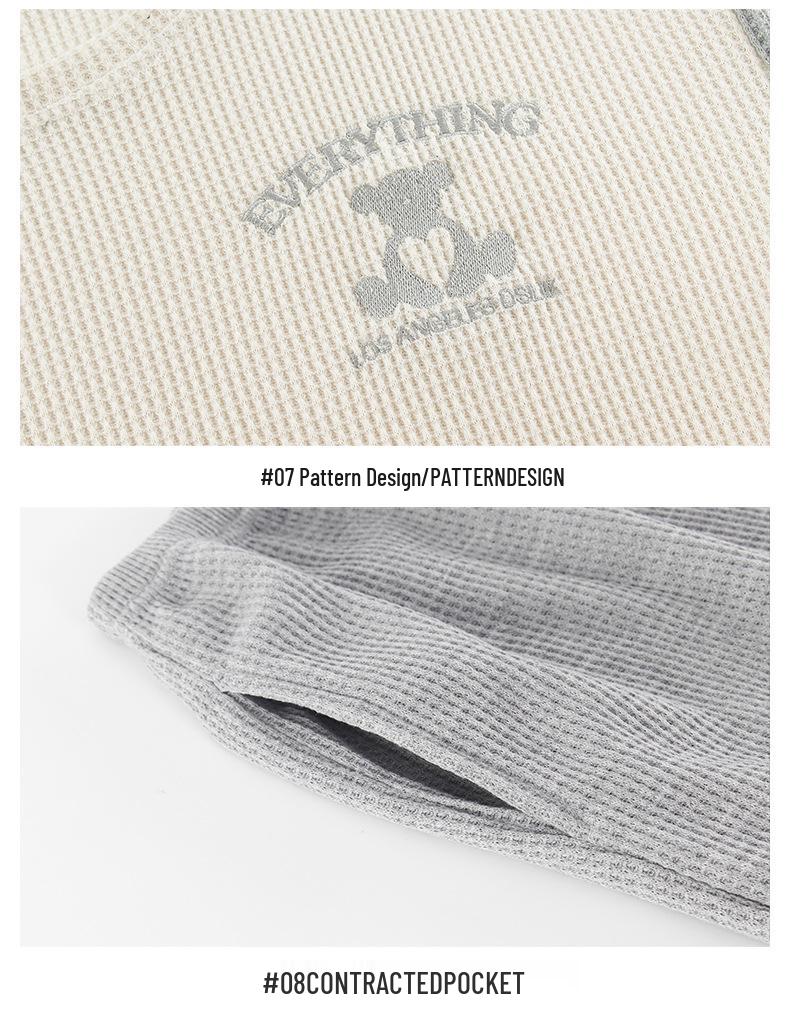 Autumn/Winter Couple's Pajamas: Women's Ins-Style and Men's Casual Loose Combed Cotton Two-Piece Set