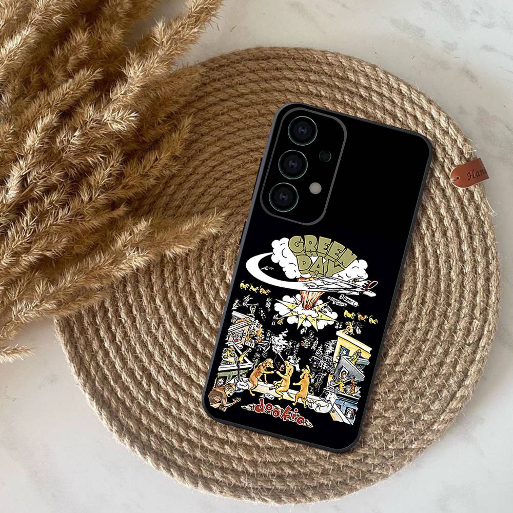 G-Green Day Band Phone Case For Samsung S25,S24,S21,S22,S23,S30,Ultra,S20,Plus,Fe,Lite,Note,10,9,5G Black Cover