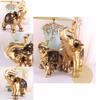 Premium Quality Resin Delicate Stuff Golden Fortune Elephants Ornaments For Stylish Home And Office Decoration