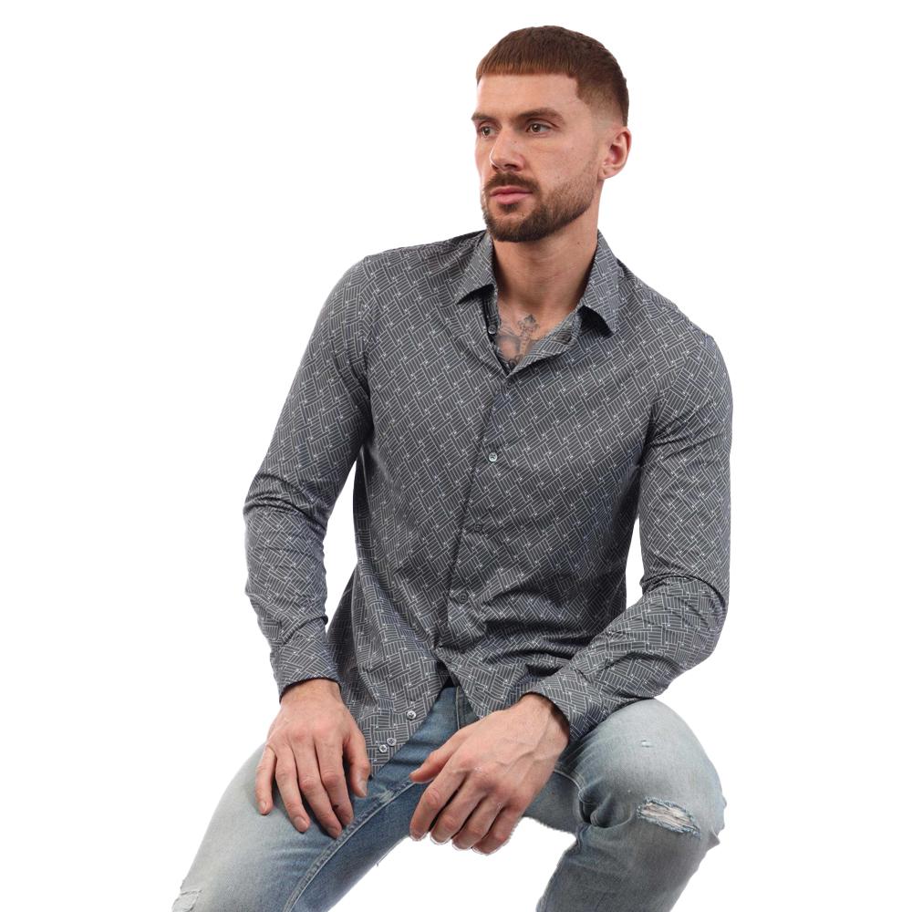 Emporio Armani Mens Patterned Shirt