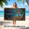 Fantasy Magie Thema Weiches Strandtuch Personalisierbares Benutzerdefiniertes Namens-Text-Handtuch Tragbar für Strand Pool Reisen