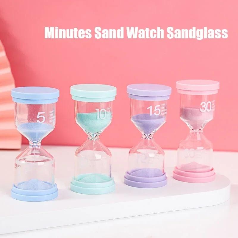 Hourglass Set 1-60 minutes Creative home Chronograph ornaments Plastic safety Sand Clock Hourglass for Children Kids Gift 1pcs