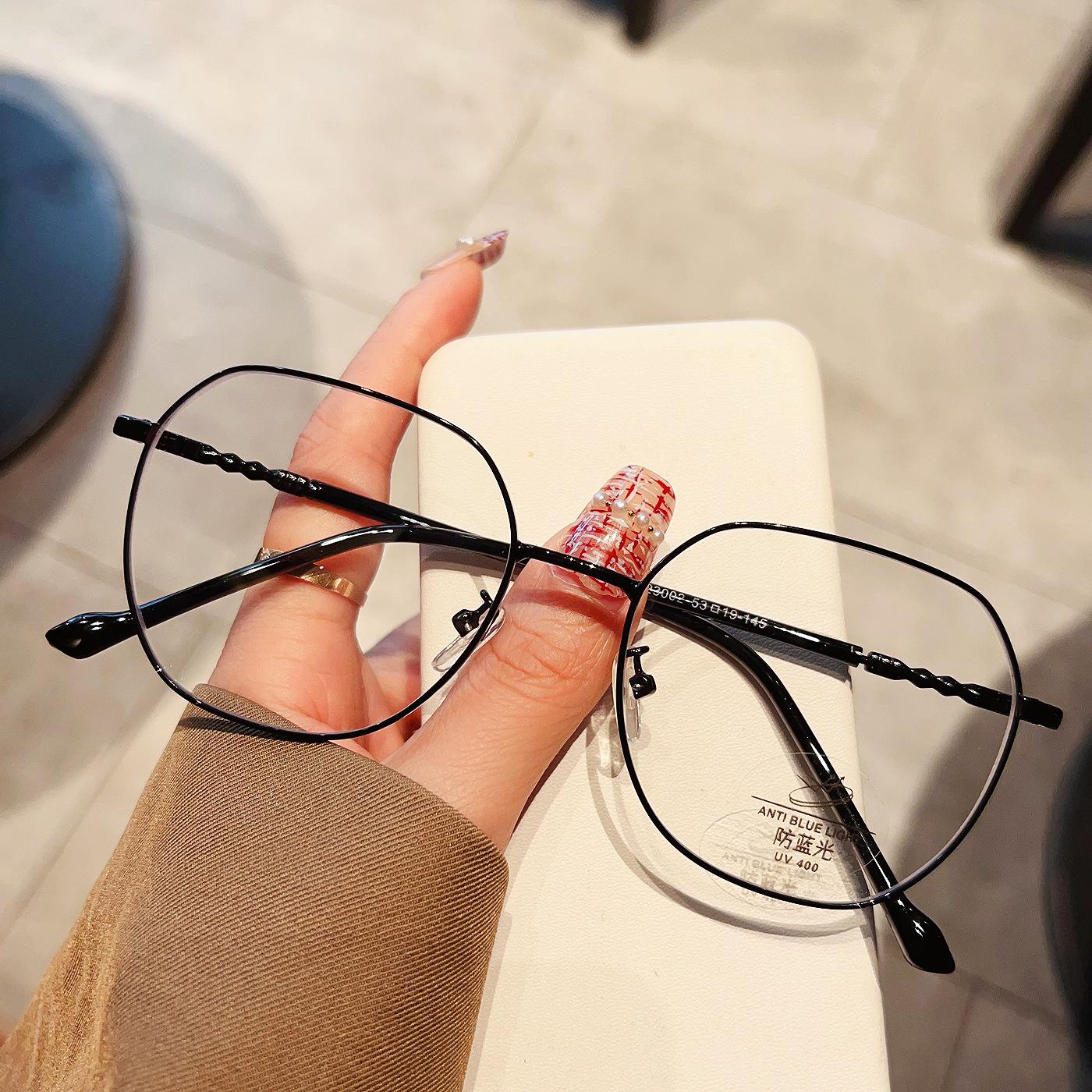

Classic Blue Light Blocking Women Reading Glasses Frame Fashion Metal Spring Hinge Eyewear Optical Round Eyeglasses 0