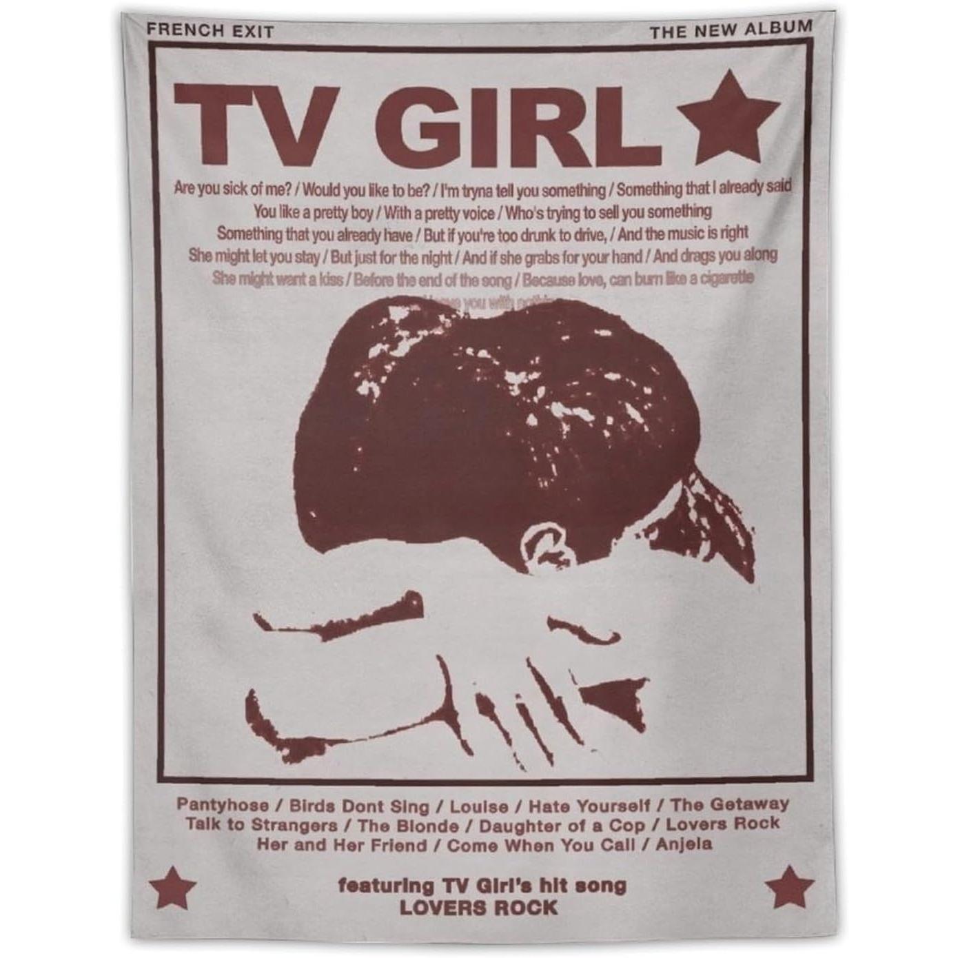 Tapestry music album lxmiaoi tv girls 75x100 чёрный