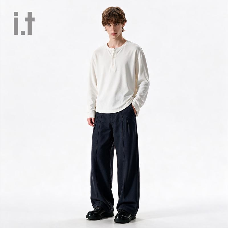 :CHOCOOLATE Unisex Casual Loose-Fit Trousers