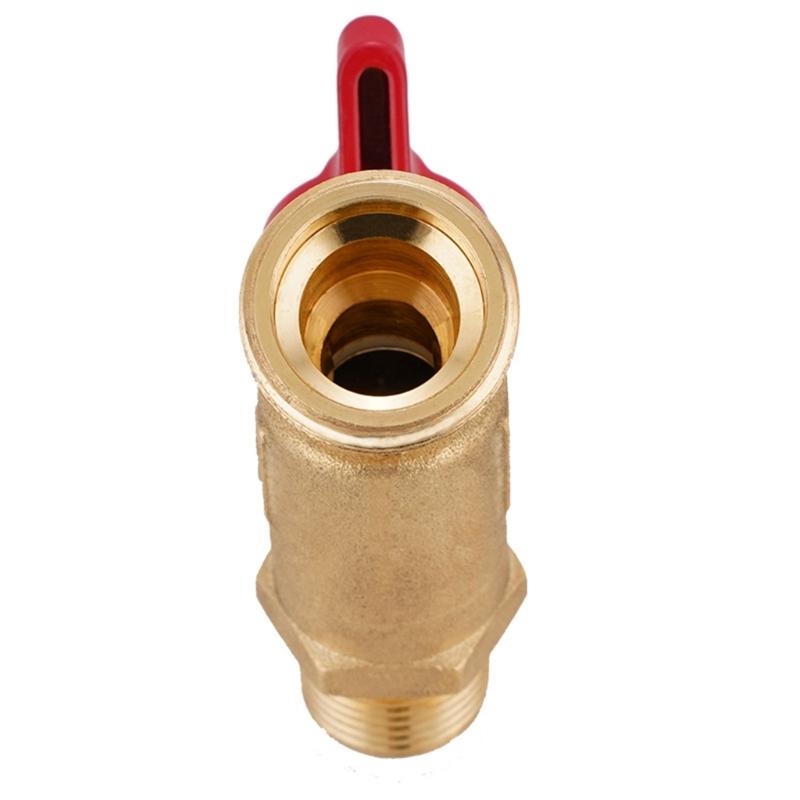 Heavy Duty Brass Faucet Weather Resistant Brass Spigot 1/2 Inch NPT Male to 3/4 Inch GHT Male for Garden Hose Use