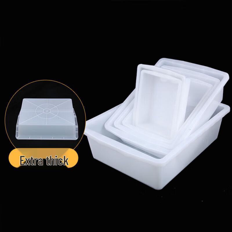Extra Thick Rectangular Plastic Storage Basins