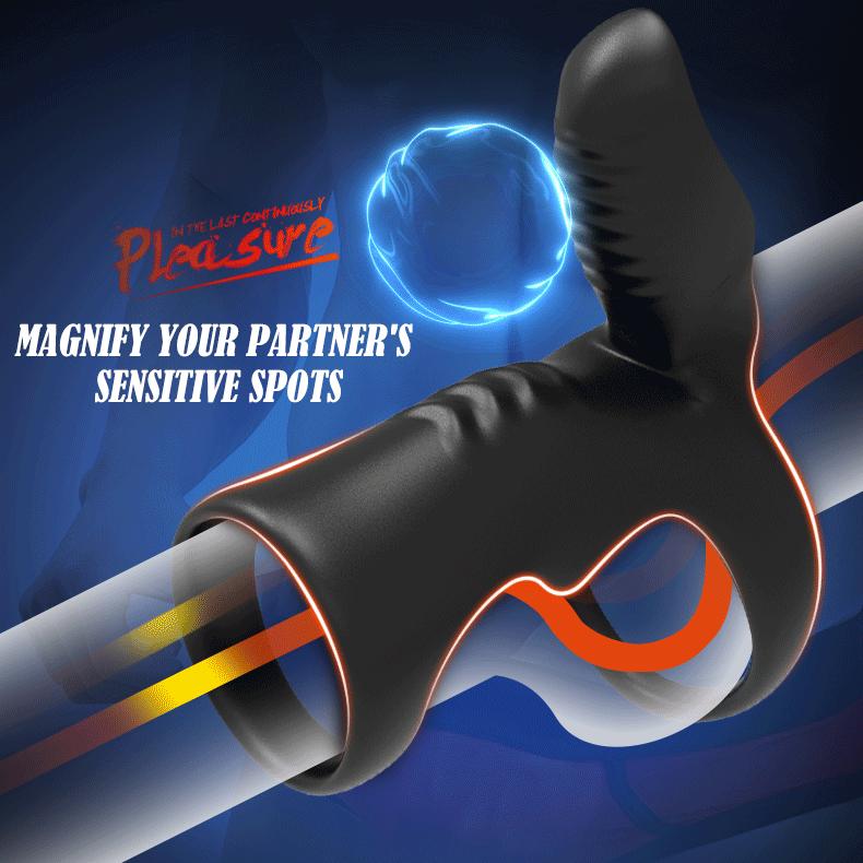 Vibrating Penis Ring Delay Ejaculation Silicone Reusable Semen Cock Rings on For Men Enlargement Sex Toys Clitoral Stimulation for Men Couple Rings