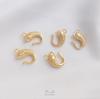 Cierre colgante con forma de pez relleno de oro de 14K que conserva el color para collares DIY