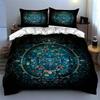 Aztec-inspired circular motif Bedding Duvet cover sets Duvet covers Pillowcases gifts (1 * Duvet Cover 2 * Pillowcases, without duvet insert)