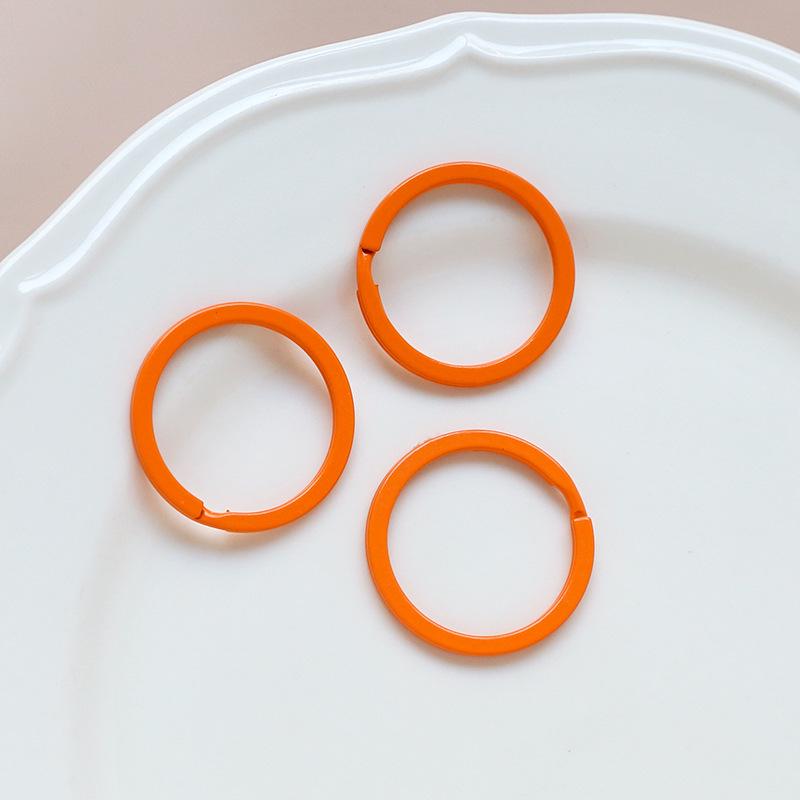 Macaron Color Heart Ring Keychain Clasp for DIY Jewelry, Bracelets, and Phone Chains