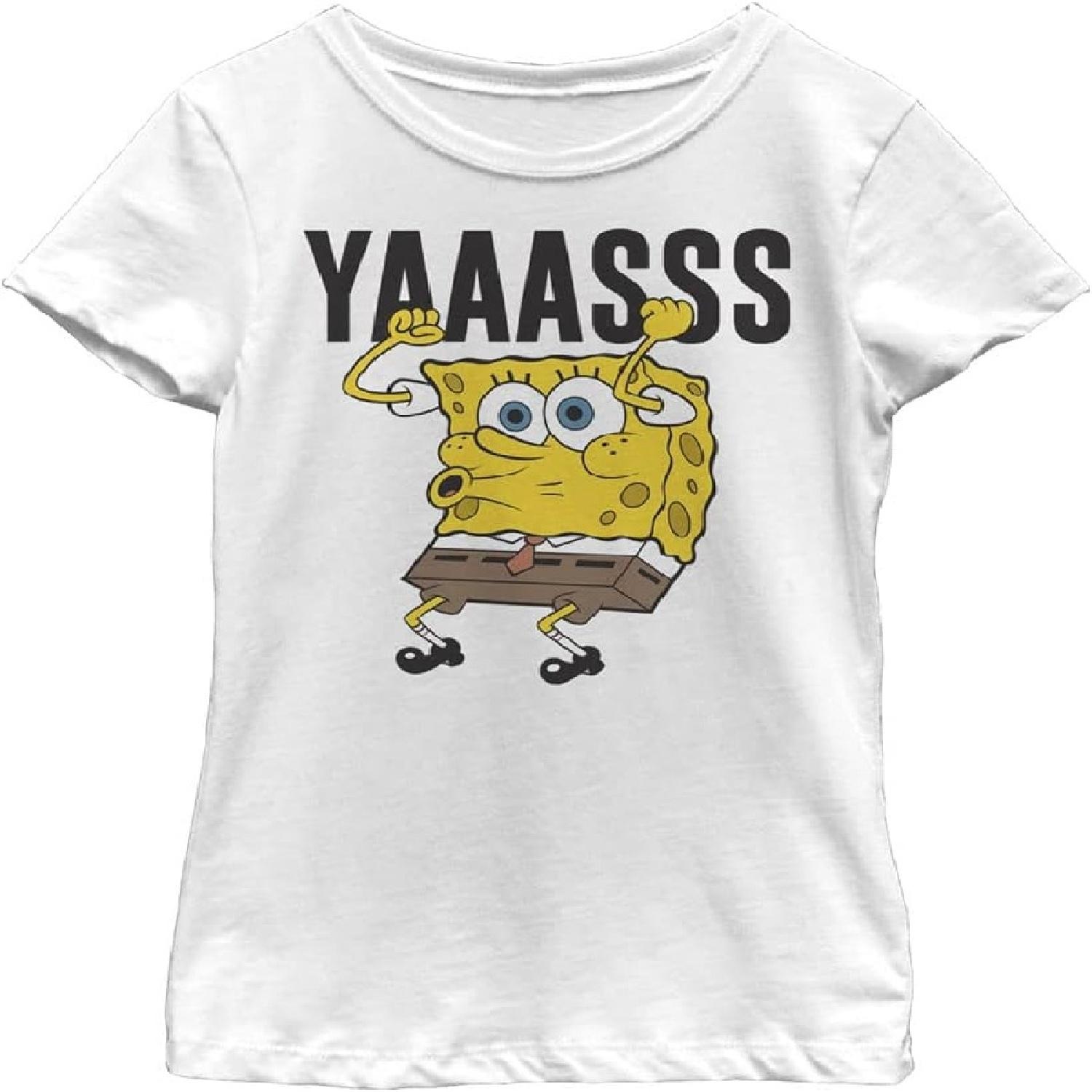 Футболка с коротким рукавом Nickelodeon Губка Боб Квадратные Штаны Yas Girls XXXXXL белый