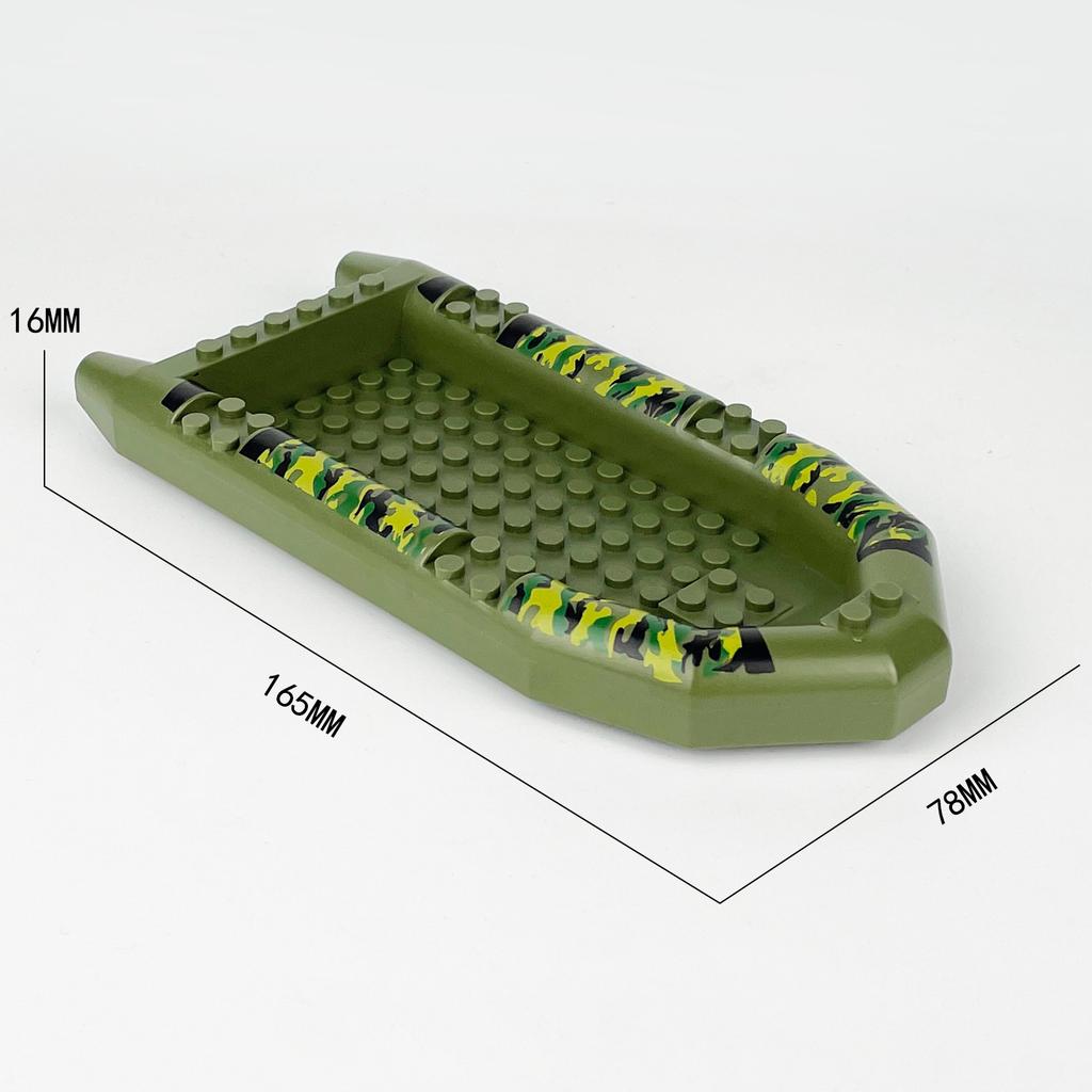 MOC Military War Accessories WW2 Soldier Building Blocks Roadblock Motorcycle Case Container Bag Brick Toy