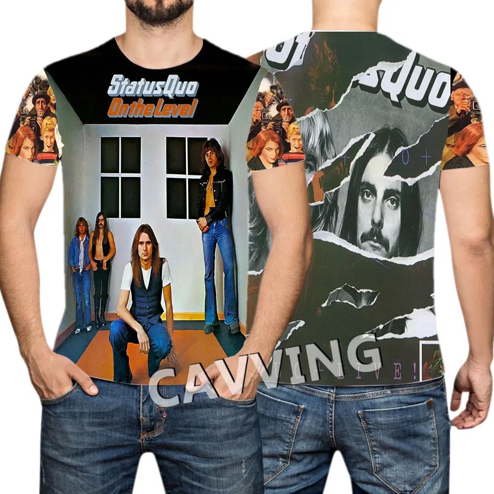 Men T-shirt Heavy Metal Rock Band Status Quo 3d Print T shirt Tops Womens Sports Large size Tops Tees Summer Tshirt Kid Clothing