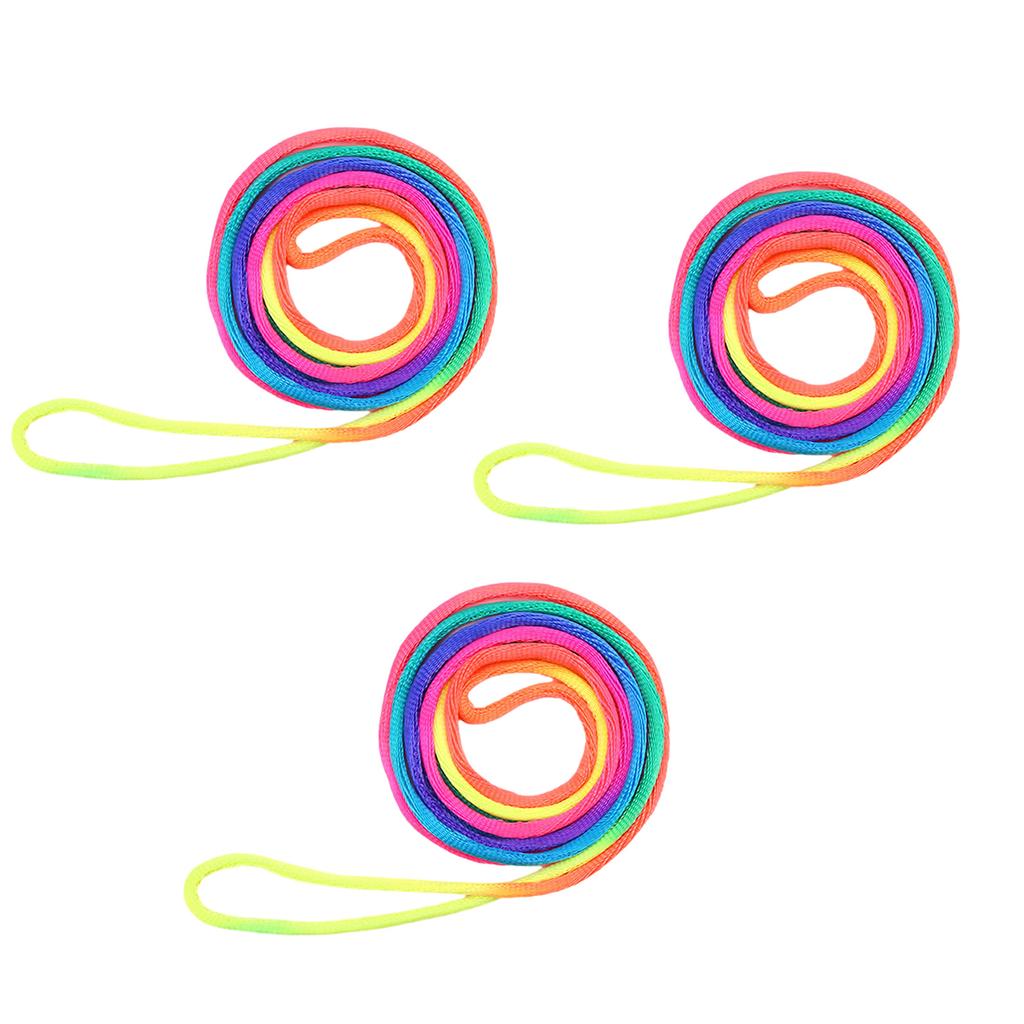 Kids Finger String Game 3 Pack Rainbow Rope Fun Twisting Toy for Children Colorful Nylon Cord Twister Interactive Play