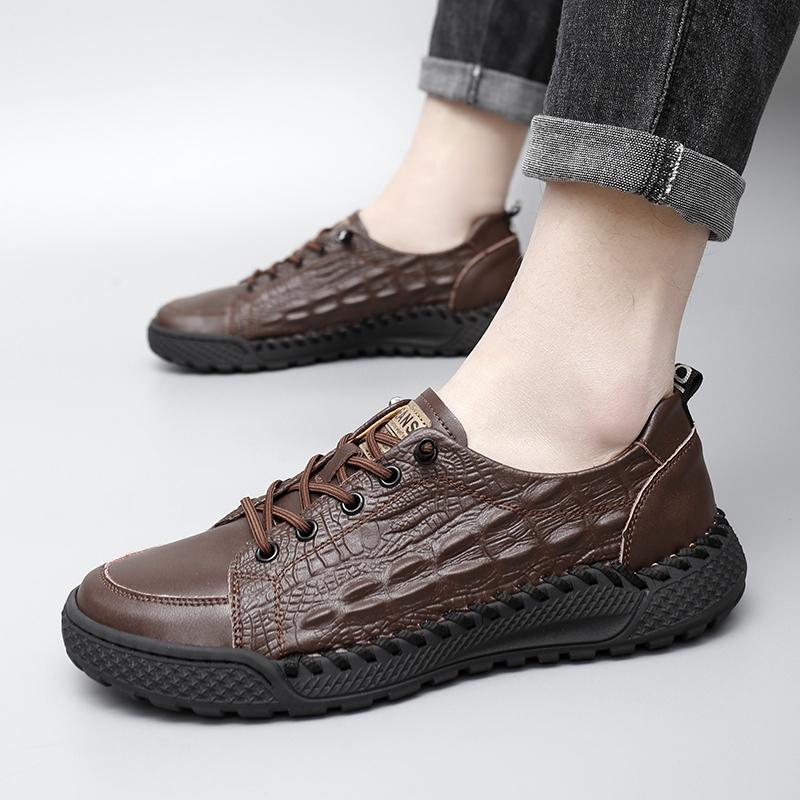 

Модная мужская обувь уличная мода Повседневная мужская повседневная одежда Формальная мужская обувь для офисной работы Повседневная мужская обувь из натуральной кожи мужчины 11 коричневый